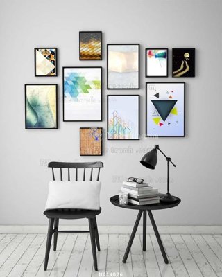 File gốc File bộ tranh treo hiện đại HD14076 (cho in UV) siêu nét