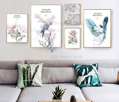 File in lụa File bộ tranh treo hiện đại HD14092 (phong cảnh) File bộ tranh treo hiện đại HD14092