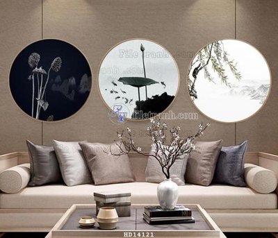 File in trần File bộ tranh treo hiện đại HD14121 (bản gốc) bầu trời