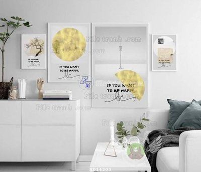 File gốc File bộ tranh treo hiện đại HD14203 (AI/EPS) cho in ấn