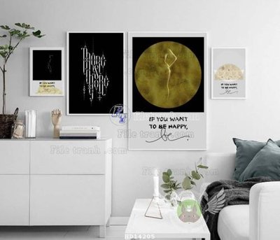 File gốc File bộ tranh treo hiện đại HD14205 (in mica) trang trí