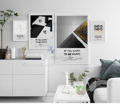 Cung cấp file tranh gốc File bộ tranh treo hiện đại HD14220 độc quyền