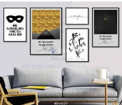 Download file gốc File bộ tranh treo hiện đại HD14227 (in mica) trang trí