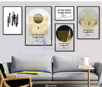 Tải file File bộ tranh treo hiện đại HD14230 (PSD) cho in tranh kính