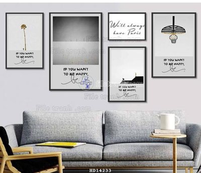 Tải file File bộ tranh treo hiện đại HD14233 (gốc) in tranh tráng gương