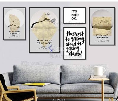 File gốc File bộ tranh treo hiện đại HD14235 (thiết kế) cho in ấn