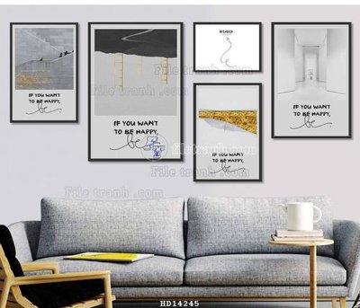 File gốc File bộ tranh treo hiện đại HD14245 (in 3D) cho trang trí