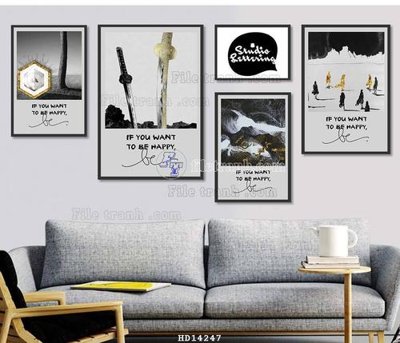 Download file tranh PSD File bộ tranh treo hiện đại HD14247 để chỉnh sửa