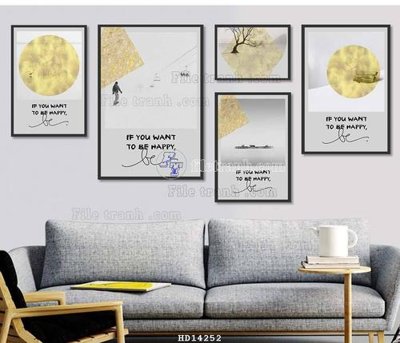 File tranh gốc File bộ tranh treo hiện đại HD14252 (bản quyền) độc đáo