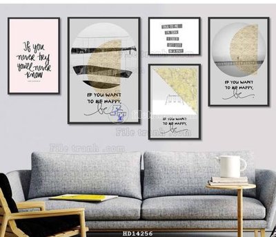 Download file File bộ tranh treo hiện đại HD14256 (gốc) in mica đèn LED