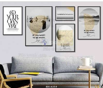 File PSD File bộ tranh treo hiện đại HD14259 (chất lượng in ấn)