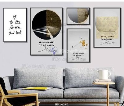 File gốc File bộ tranh treo hiện đại HD14261 (ảnh chi tiết) để in lụa