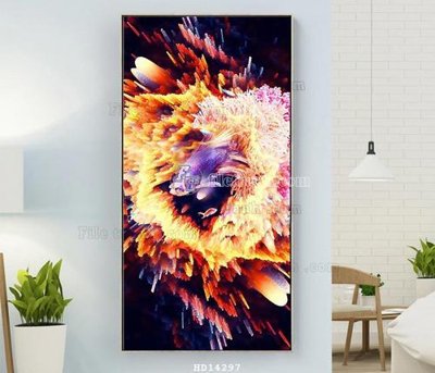 File tranh File bộ tranh treo hiện đại HD14297 (gốc) in vải canvas