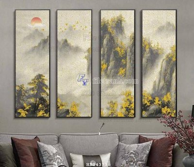 File PSD File bộ tranh treo hiện đại HD14373 (gốc) nhiều lớp (multi-layer)