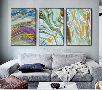 File gốc File bộ tranh treo hiện đại HD14496 (cho in 3D) độc đáo