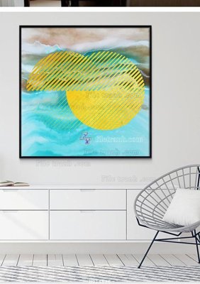 File in trần File bộ tranh treo hiện đại HD14536 (file gốc) phong thủy