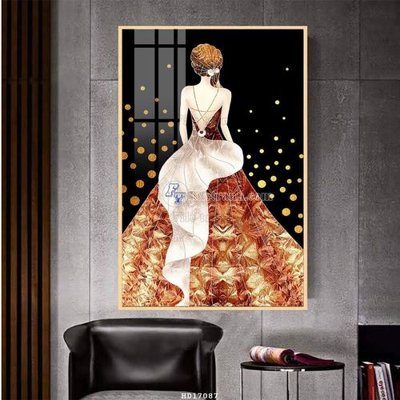 File gốc File tranh treo hiện đại HD17087 (in lụa) tranh mã đáo