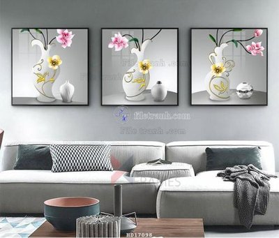 File gốc in ấn File tranh treo hiện đại HD17098 chuẩn màu CMYK