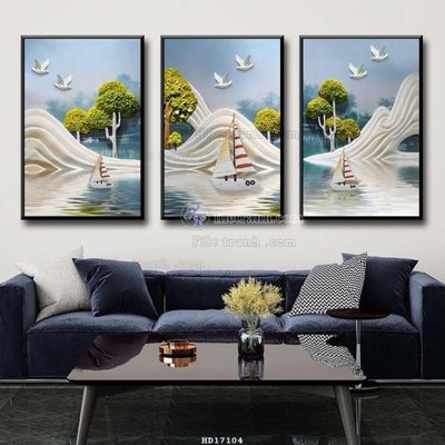 File in ấn cao cấp File tranh treo hiện đại HD17104 (file gốc)