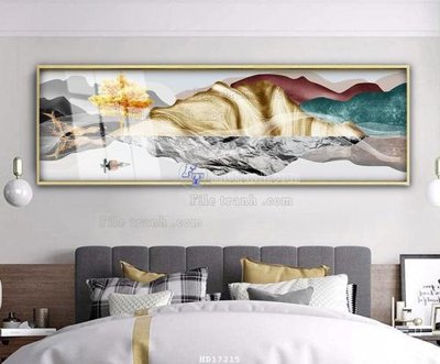 Ảnh gốc File tranh treo hiện đại HD17215 (độ nét cao) in tráng gương