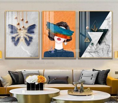 Ảnh gốc File tranh treo hiện đại HD17283 (độ nét cao) in mica