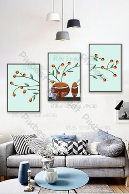 Tải file File tranh treo hiện đại HD17315 (gốc) chủ đề hoa sen