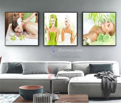 File gốc File tranh treo hiện đại HD17327 (in lụa) họa tiết 3D