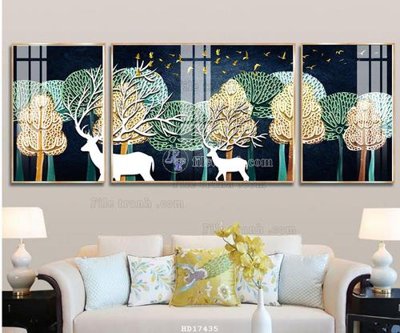 Download file File tranh treo hiện đại HD17435 (gốc) in mica đèn LED