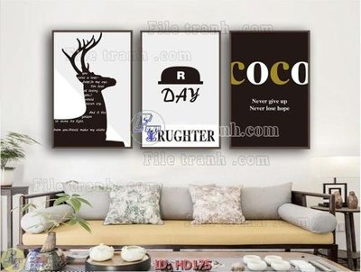 Tải file File tranh hiện đại HD175 (gốc) in tranh tráng gương