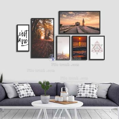 File tranh File tranh treo hiện đại HD17504 (bản gốc) trang trí văn phòng