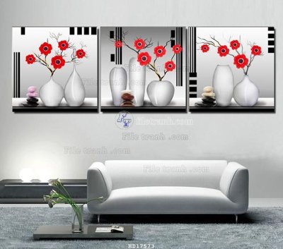 File tranh File tranh treo hiện đại HD17573 (bản gốc) in lụa 3D