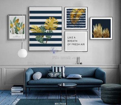 File gốc File tranh treo hiện đại HD17616 (in lụa) tranh thuận buồm