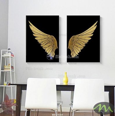 File tranh File tranh treo hiện đại HD17618 (bản gốc) in lụa 3D