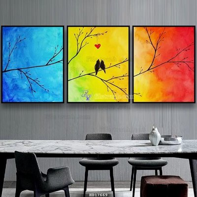 Tải file File tranh treo hiện đại HD17669 (gốc) chủ đề phong thủy