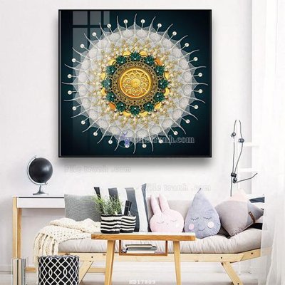 File tranh File tranh treo hiện đại HD17809 (gốc) in trên kính