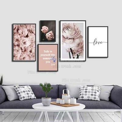 Download file File tranh treo hiện đại HD17815 (gốc) in mica đèn LED