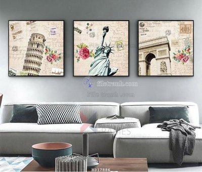 File tranh File tranh treo hiện đại HD17886 (gốc) chủ đề con người