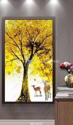 File tranh gốc PSD File tranh treo hiện đại HD18026 còn nguyên layer