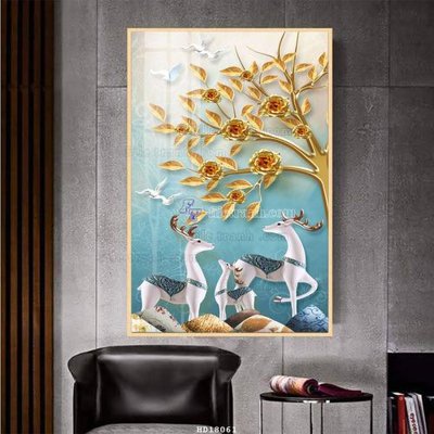 File tranh in trần 3D File tranh treo hiện đại HD18061 (ảnh gốc)