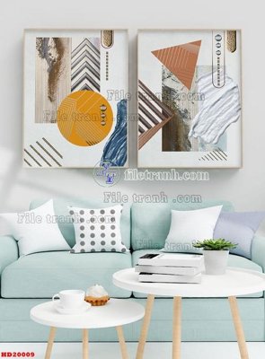 File tranh File tranh bộ hiện đại HD20009 (gốc) chủ đề động vật