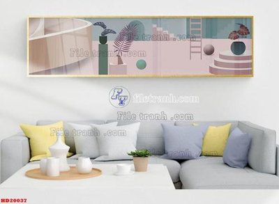 File gốc File tranh bộ hiện đại HD20037 (in mica) làm quà tặng