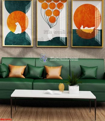 File gốc File tranh bộ hiện đại HD20061 (chuẩn màu) cho in offset