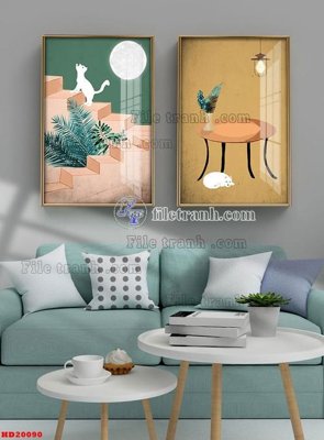 Tải file gốc File tranh bộ hiện đại HD20090 (bản PSD) gốc