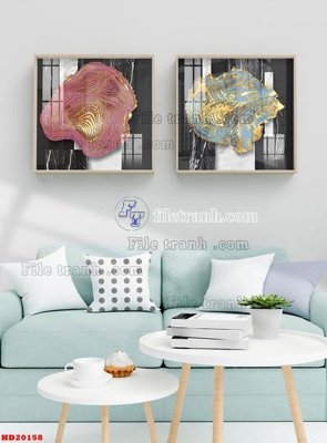 File gốc File tranh bộ hiện đại HD20158 (chuẩn màu) cho in offset