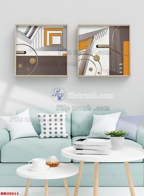 Tải file File tranh bộ hiện đại HD20211 (ảnh gốc) in gạch 3D
