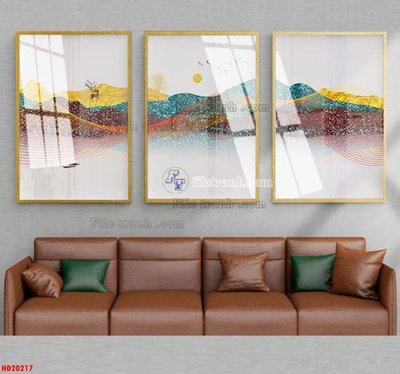 File gốc in ấn File tranh bộ hiện đại HD20217 độ phân giải cao