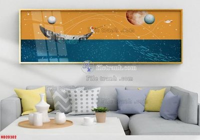 Ảnh gốc File tranh bộ hiện đại HD20302 (độ nét cao) in tráng gương