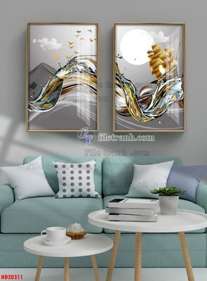 Tải về hình ảnh gốc File tranh bộ hiện đại HD20311 sắc nét