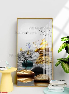 File tranh in tráng gương File tranh bộ hiện đại HD20325 (siêu nét)