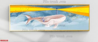 File gốc File tranh bộ hiện đại HD20350 (in lụa) họa tiết 3D